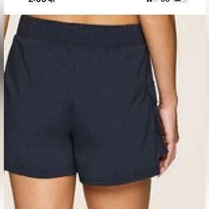 Avalanche Black Stretchy Polyester Shorts